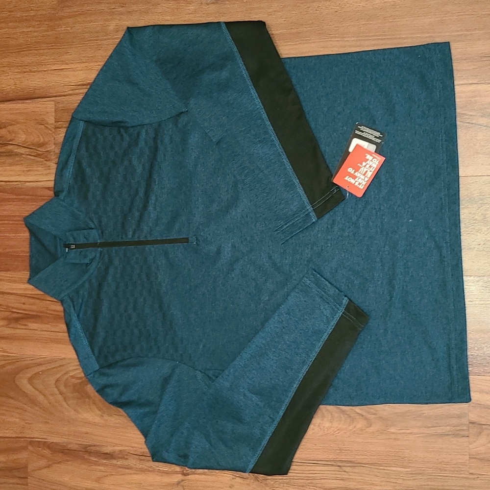 PGA blue 1/4 zip golf shirt